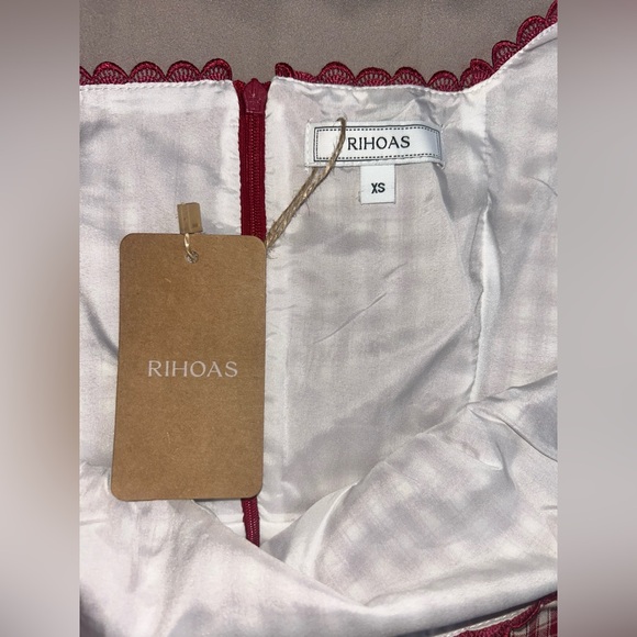BRAND NEW WITH TAGS! RIHOAS Crimson and Ivory Dress - Picture 4 of 8